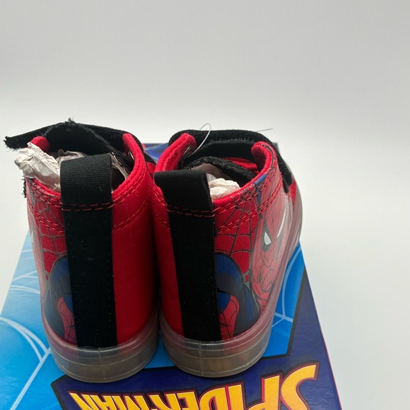 NWB Spiderman Kids High-Top Sneakers - Red and Black - Picture 7 of 7